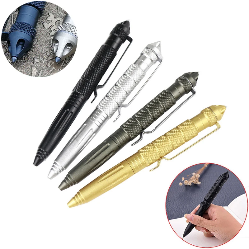 Pen Tactical Glass - ปากกาทหารยุทธวิธี ป้องกันตัว หลายฟังก์ชั่น อุปกรณ์เอาตัวรอดฉุกเฉิน ที่ทุบกระจก ปากกาเหล็กทังสเตน