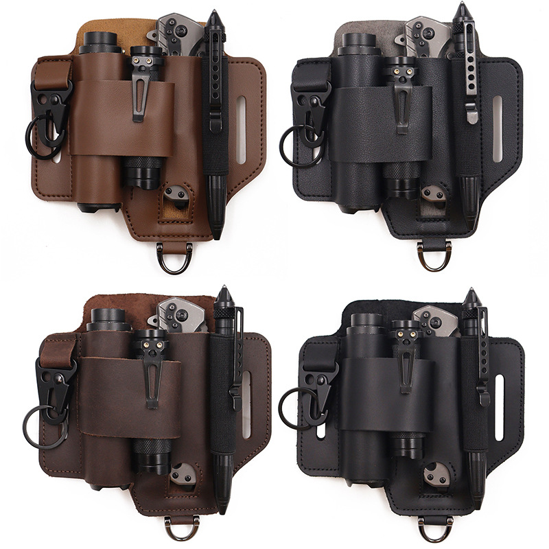 Edc Carry Holster - ซองใส่เครื่องมือยุทธวิธี EDC สำหรับเอาตัวรอดในป่า กระเป๋าคาดเอวสำหรับเก็บของใช้กลางแจ้ง ซองใส่ไฟฉาย ซองใส่มีด