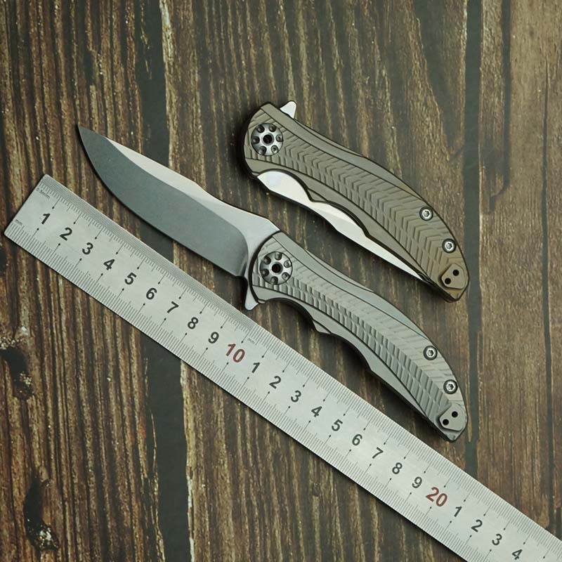 Pocket Knife Ceramic - ใหม่ 0609 0609BRZ มีดพับมาร์ค 20CV ใบมีดไทเทเนียมอัลลอยด์เซรามิคแบริ่งกลางแจ้งแคมป์ปิ้งการล่าสัตว์การอยู่รอด