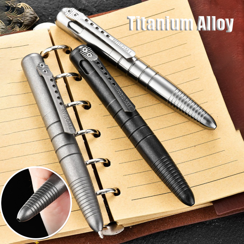 Pen Tactical Glass - ปากกาไทเทเนียมเชิงยุทธวิธี EDC อุปกรณ์อเนกประสงค์เครื่องทุบกระจกฉุกเฉินปากกาเขียนเอาชีวิตรอดกลางแจ้งของขวัญวาเลนไทน์