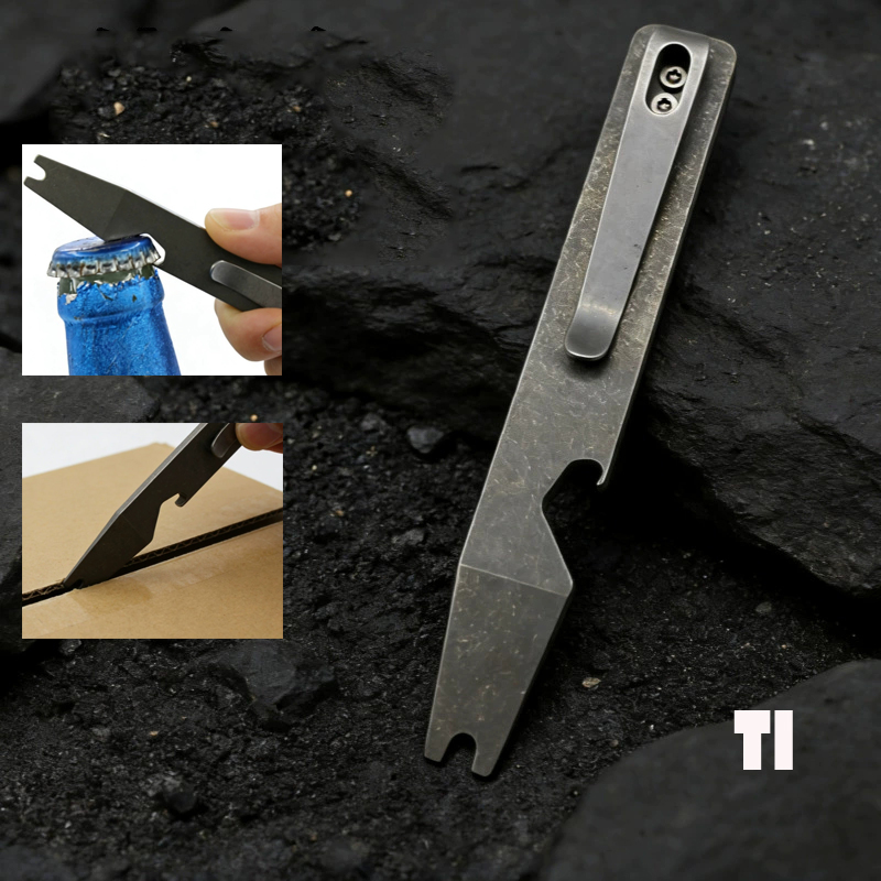Titanium Pry Bar - เหล็กงัดอเนกประสงค์ 10.5 ซม. ทำจากไทเทเนียมอัลลอย TC4 พร้อมไขควง