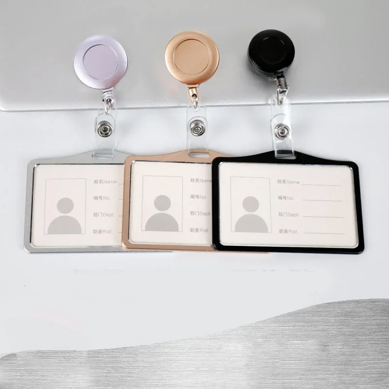 Edc Carry Card - Unisex พลาสติกอลูมิเนียมผู้ถือบัตรเครดิตกระเป๋าหมอหน้าอก Retractable Badge Reel ทํางานการ์ดชื่อ