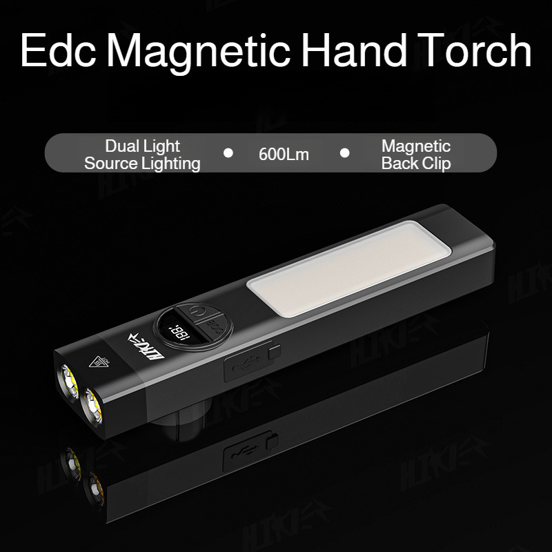 Edc Car Carry - ไฟฉายอเนกประสงค์ แหล่งกำเนิดแสงคู่ EDC ไฟทำงานแบบพกพา บางเฉียบ ชาร์จไฟได้