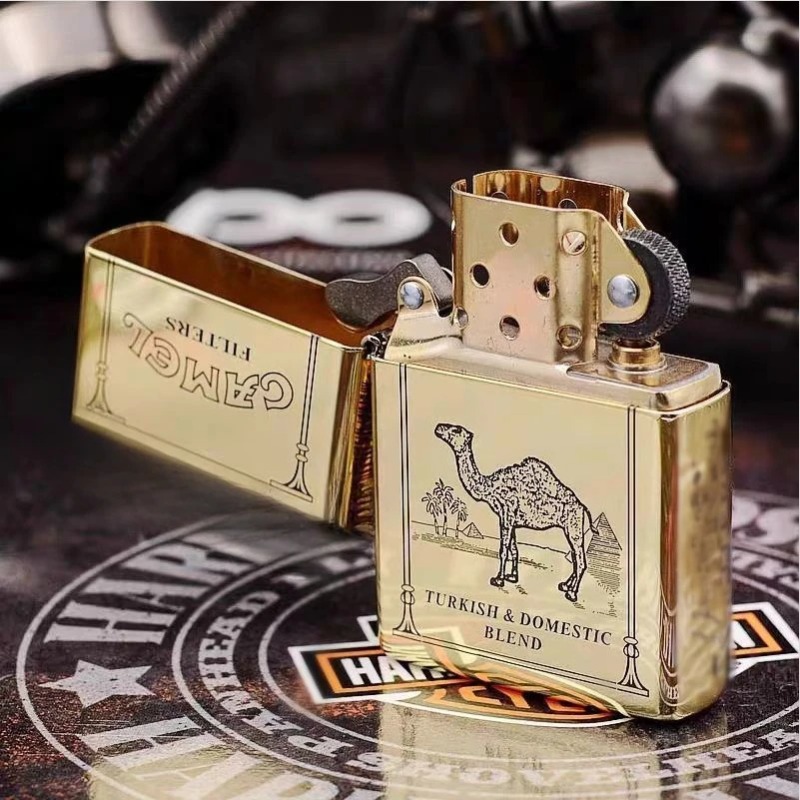 Lighter Insert Zippo - ไฟแช็กไฮเอนด์รุ่นใหม่ปี 2026 ไฟแช็กกันลม Camel แบบปรับแต่งได้ เชื่อมต่อได้กับการปรับแต่ง
