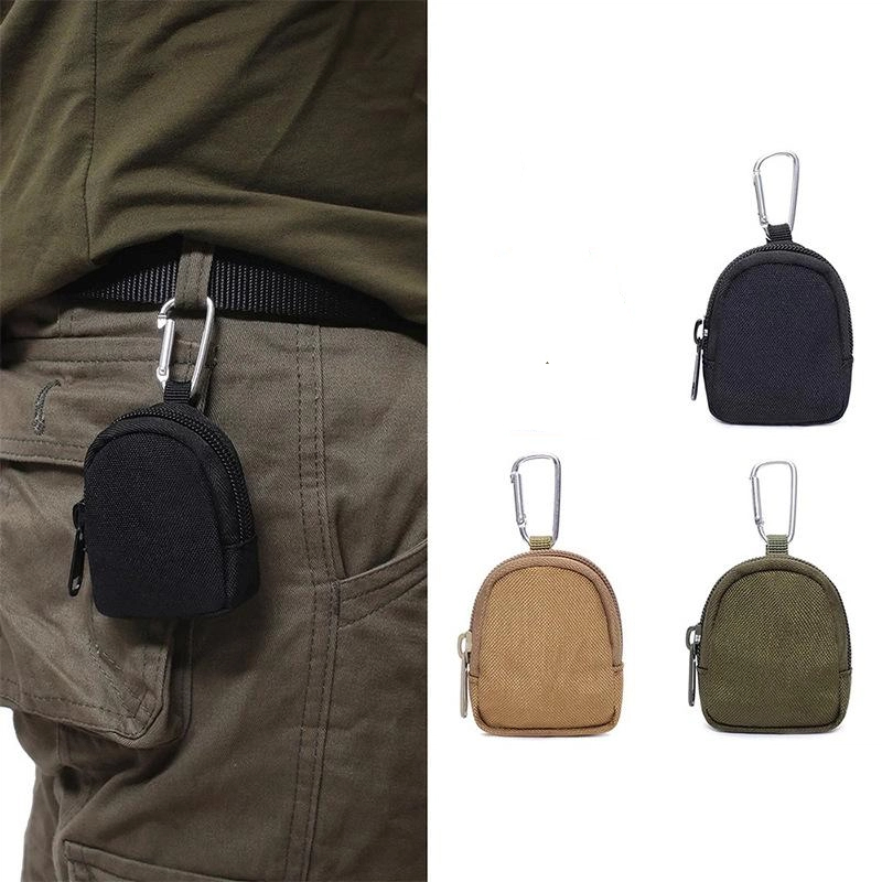 Edc Concealed Carry - กระเป๋าใส่กุญแจแบบยุทธวิธี 1 ชิ้น กระเป๋าใส่เหรียญสำหรับผู้ชาย กระเป๋าใส่ของแบบมีซิป กระเป๋าใส่กุญแจสำหรับกิจกรรมกลางแจ้ง