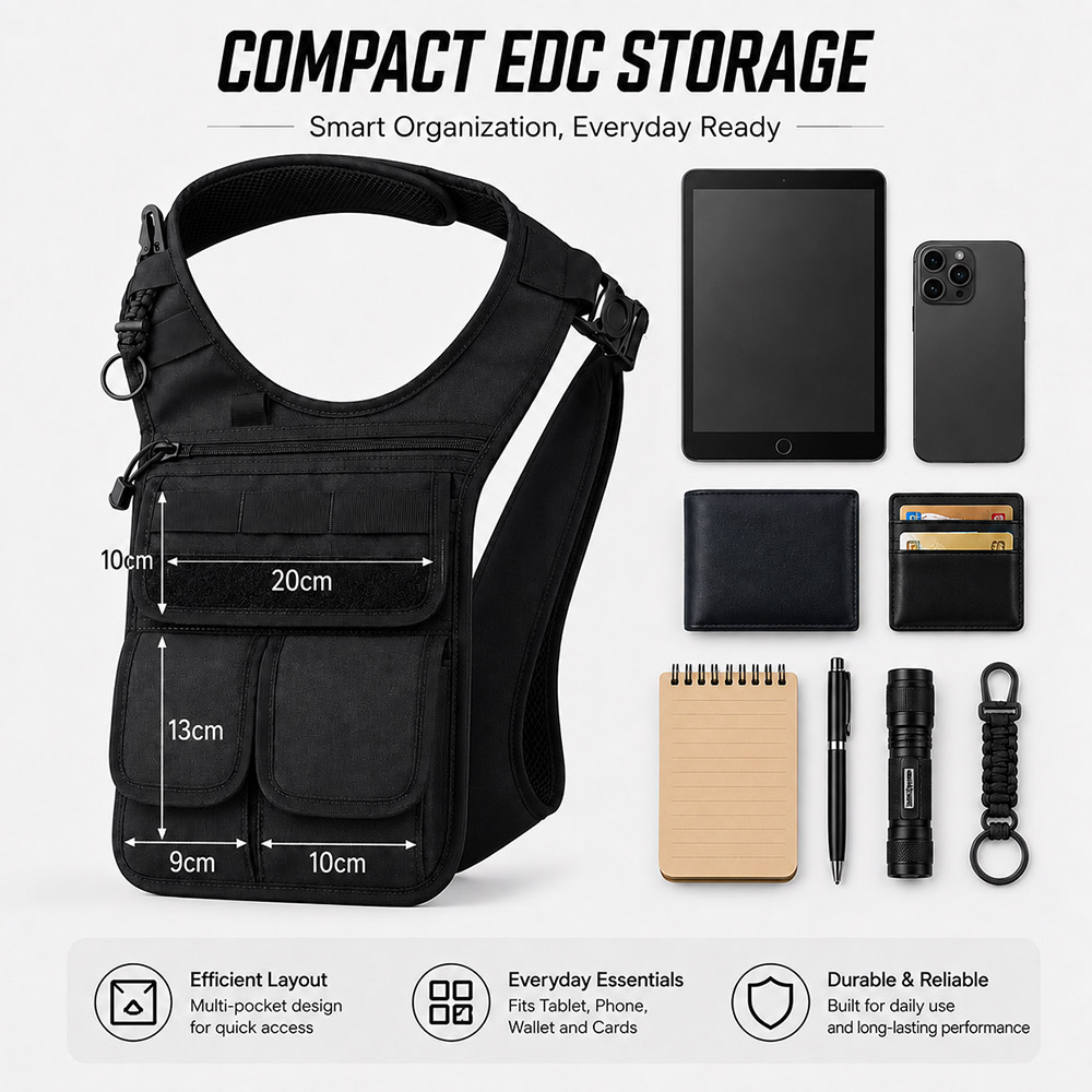 กระเป๋าสะพายใต้แขน QX Tactical - Edc Concealed Carry บทวิจารณ์และราคา