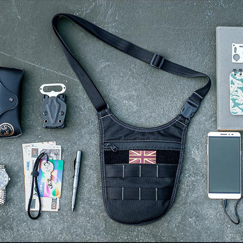 ใต้วงแขนยุทธวิธีกระเป๋าสะพายกร - Edc Concealed Carry บทวิจารณ์และราคา