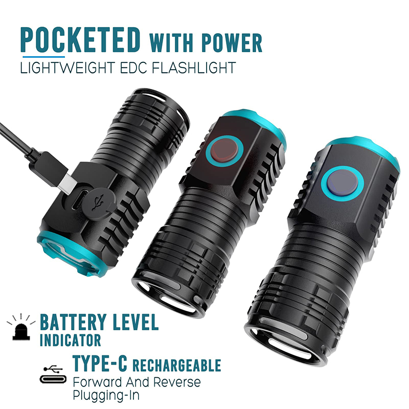 Type-C ไฟฉายขนาดเล็กแบบพกพาชาร - Edc (Every Day Carry บทวิจารณ์และราคา
