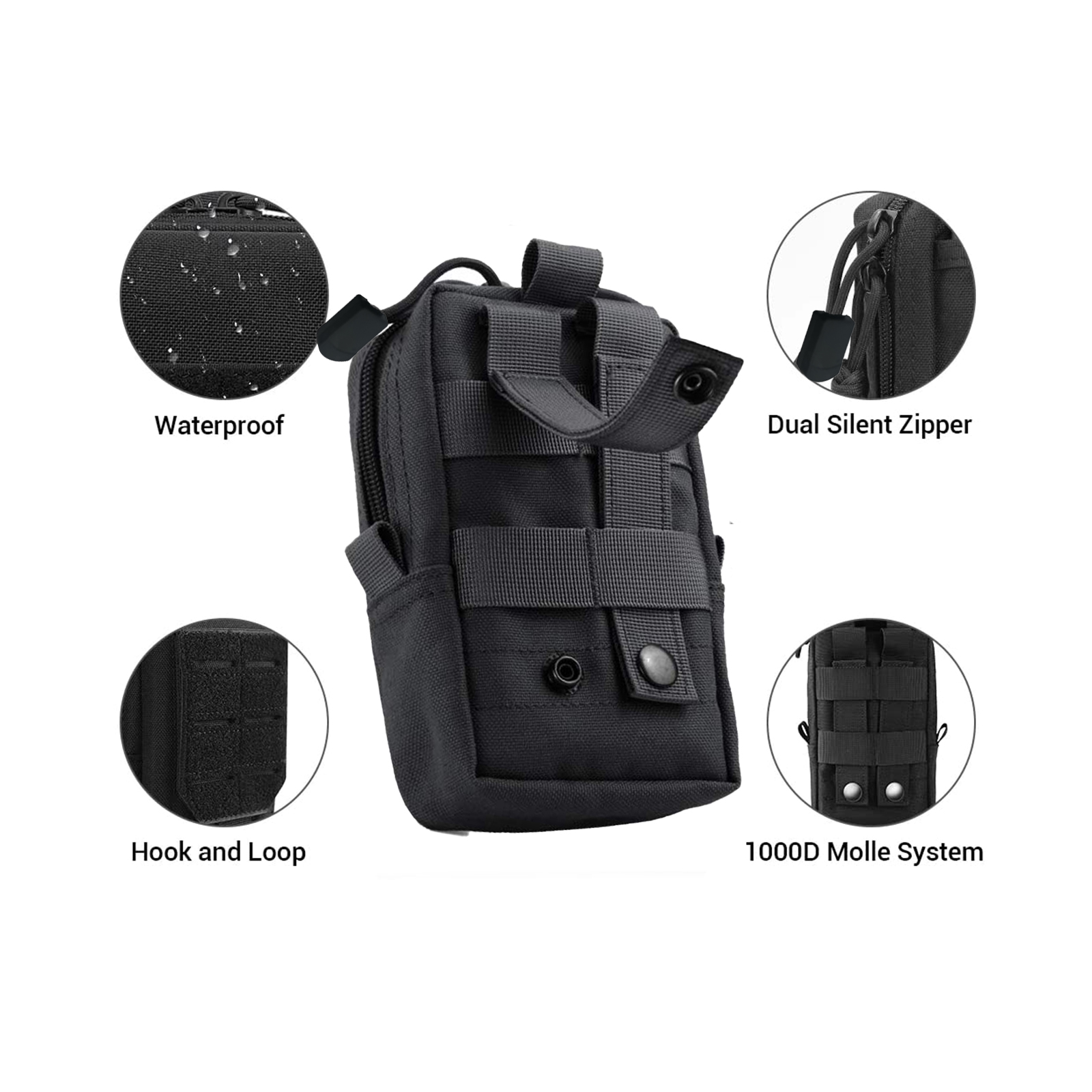 ยุทธวิธีMolleกระเป๋าเอวกระเป๋า - Edc Carry Items บทวิจารณ์และราคา