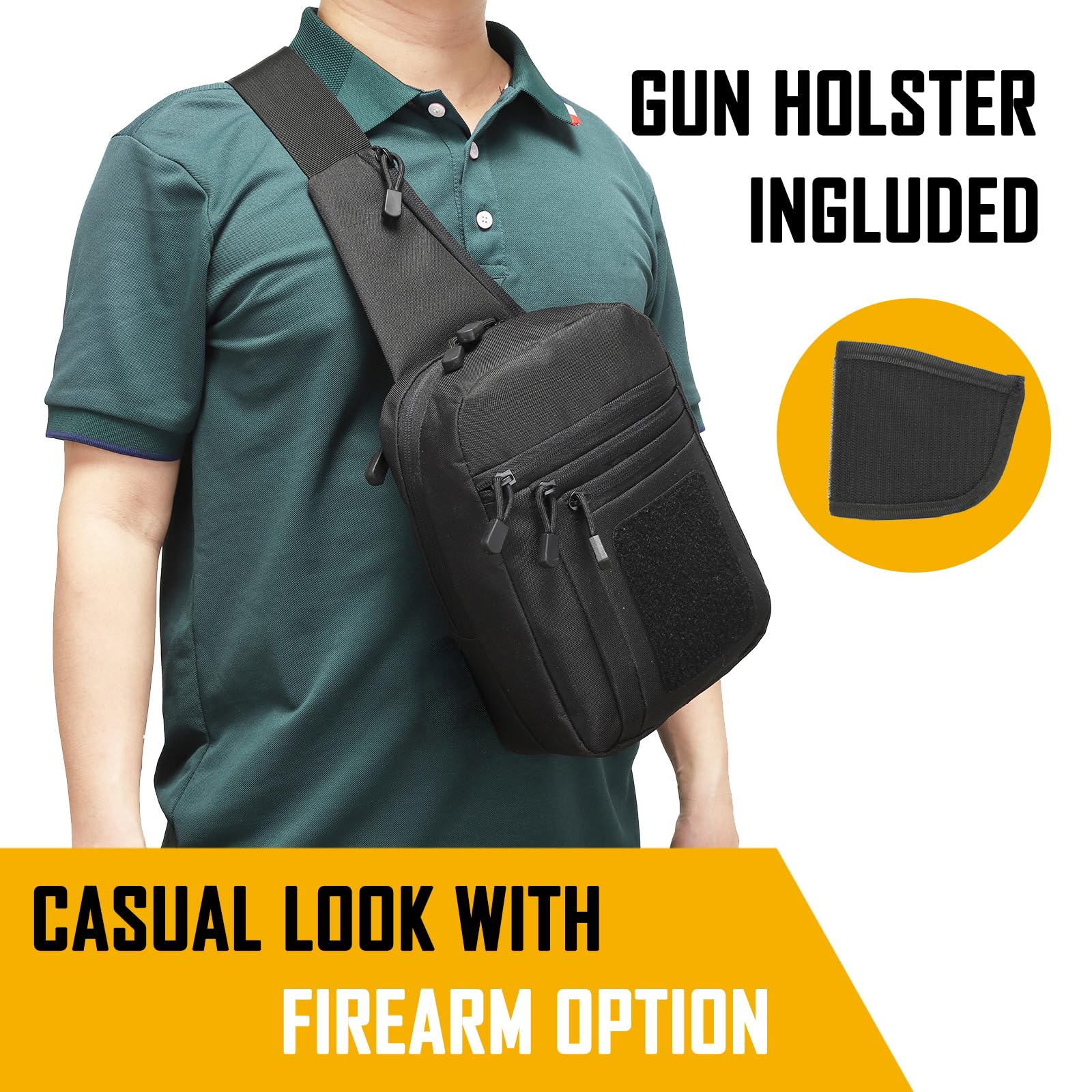 กระเป๋าคาดอกแบบซ่อนปืนสำหรับผู - Edc Concealed Carry บทวิจารณ์และราคา